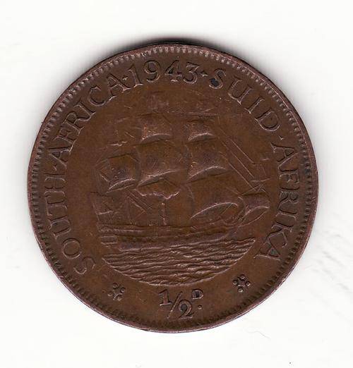 1943 SAU Half Penny