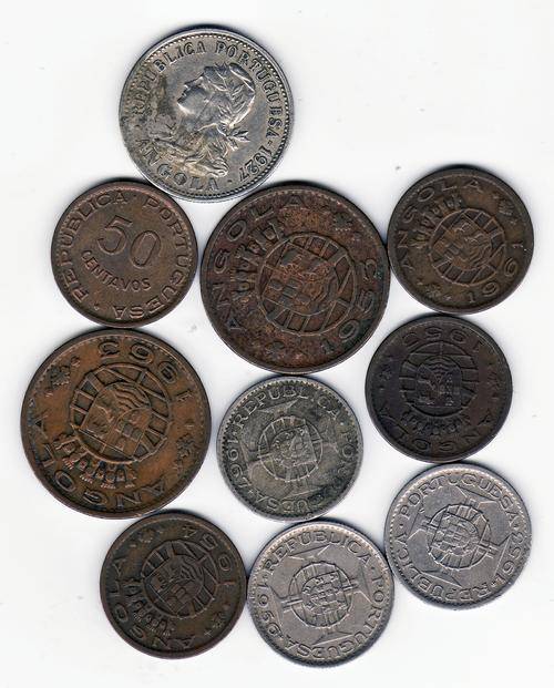 Angola 10 Mixed Coins