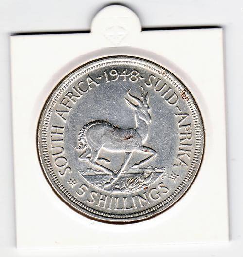 1948 SAU 5 Shilling .80 Silver in Holder