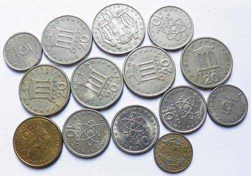 Greece 14 Mixed Coins