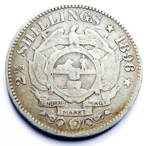 Rare ZAR 1896 2.5 Shilling