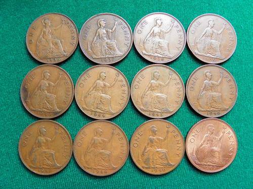 Great Britain 1936 to 1940 and 1944 to 1949 also 1967 Pennies