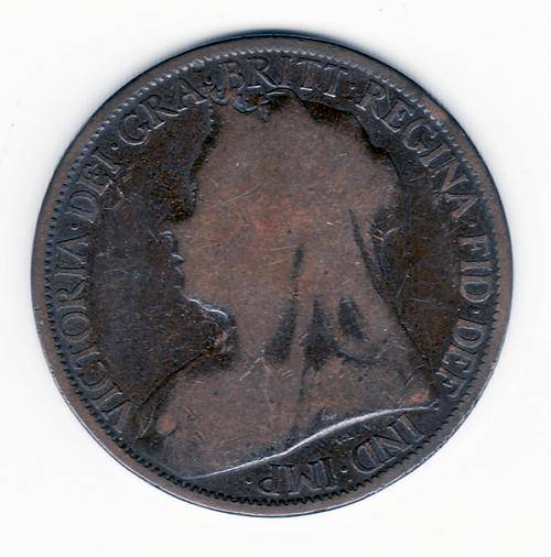Great Britain 1897 1 Penny. Used in SA before the Union