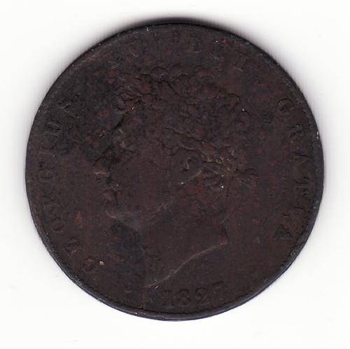 Great Britain 1827 Half Penny