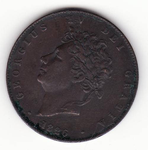 Great Britain Nice Rare 1826 1 Penny