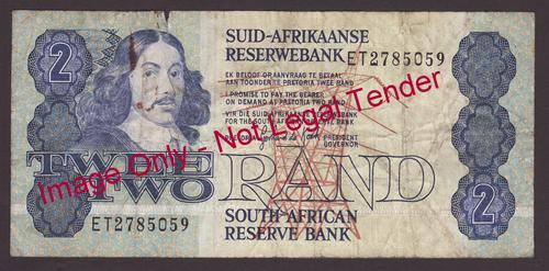 RSA 1983 - 1989 G.P.C. de Kock 2 Rand Banknote