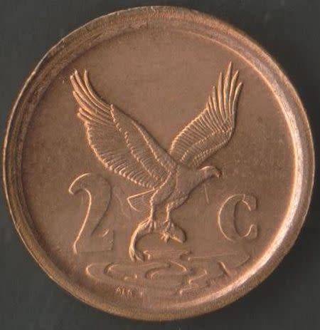SOUTH AFRICA MINT ERRORS 1 CENT "EXTRA LEAVES" 2 CENT "FALLING FEATHER" -UNC