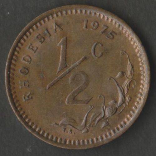 RHODESIA MINT ERRORS ROTATED DIE 1/2 CENT x 2 COINS(Circulated) AND TEN CENTS COIN(UNC)