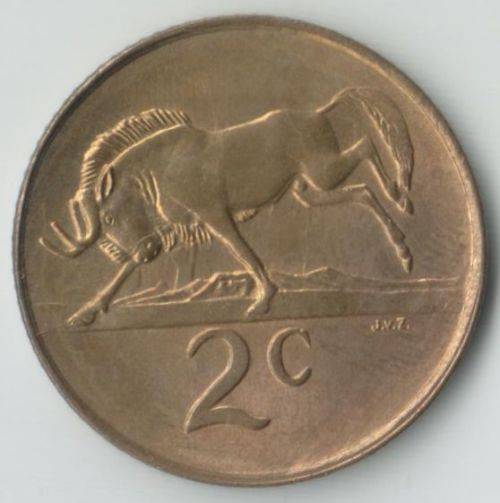 SOUTH AFRICA MINT ERROR 1990 2 CENTS x 2 BOTH WITH PART MISSING LEGENDS