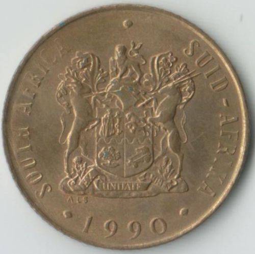 SOUTH AFRICA MINT ERROR 1990 2 CENTS x 2 BOTH WITH PART MISSING LEGENDS
