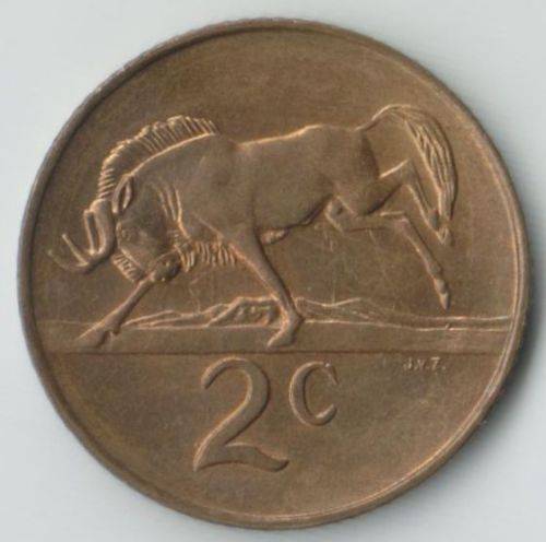 SOUTH AFRICA MINT ERROR 1990 2 CENTS x 2 BOTH WITH PART MISSING LEGENDS