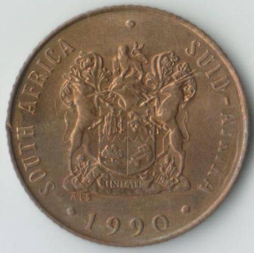SOUTH AFRICA MINT ERROR 1990 2 CENTS x 2 BOTH WITH PART MISSING LEGENDS