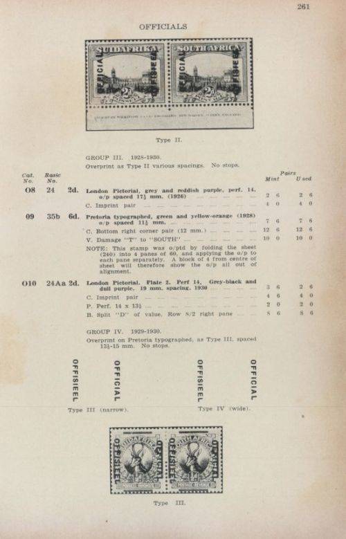 1952 UNION OF SOUTH AFRICA HANDBOOK CATALOGUE 326 PAGES WHICH LISTS MANY MANY VARIETIES AND ERRORS