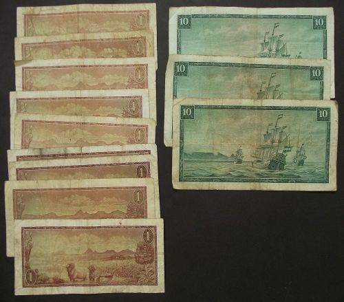 LOT OF SOUTH AFRICA BANKNOTES G DE KOCK, TW DE JONGH C STALS