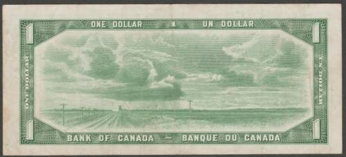 1950`s CANADA $5 DOLLAR AND $1 BANKNOTES - MAURITIUS QEII 50 RUPEES AND 5 RUPEES BANKNOTES
