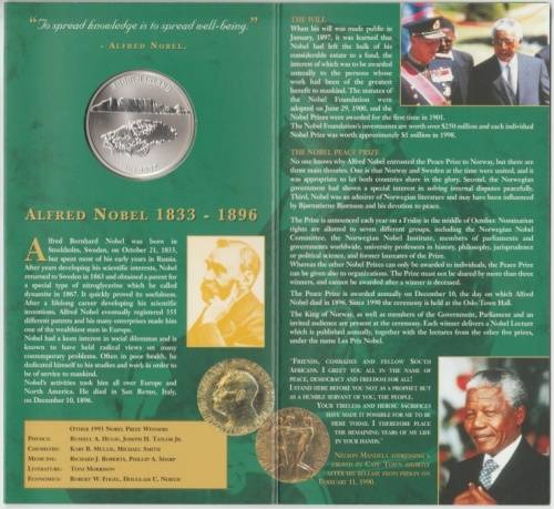 MANDELA ROBBEN ISLAND .925 1 OUNCE SILVER MEDALLION IN FOLDER