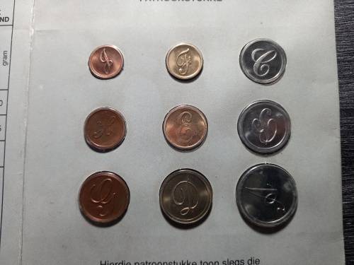 1989 SA Mint Pattern Set 1c To R5. 2 Available. Bid Per Set