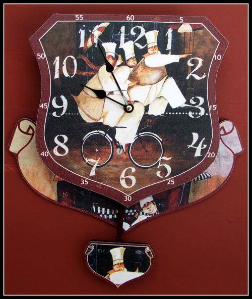 Baker Bros- Large Kitchen wall Clock with pendulum - Quartz