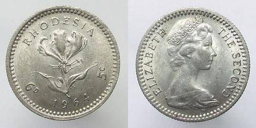 Rhodesia - 1964 - 5 Cent - FREE SHIPPING