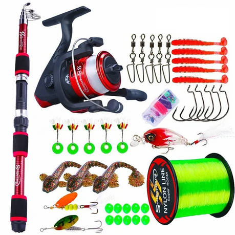 2ND HAND Travel Fishing Rod with Spinning Reel & Full Accessory Kits (USED)