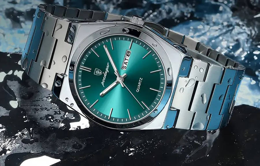 Poedagar Men's Luminous Stainless Steel Watch 