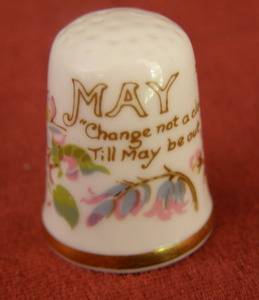 Caverswall THIMBLE -  Country Diary of an Edwardian Lady - May