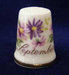 Royal Albert Flowers of the Month THIMBLE (Set 2) - September