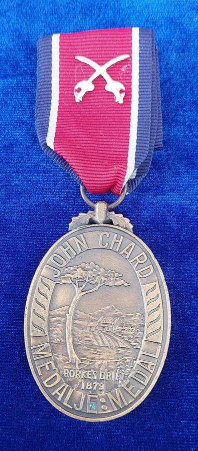 - John Chard Medal (Full Size) with SA Army Emblem (Nr 14008)-