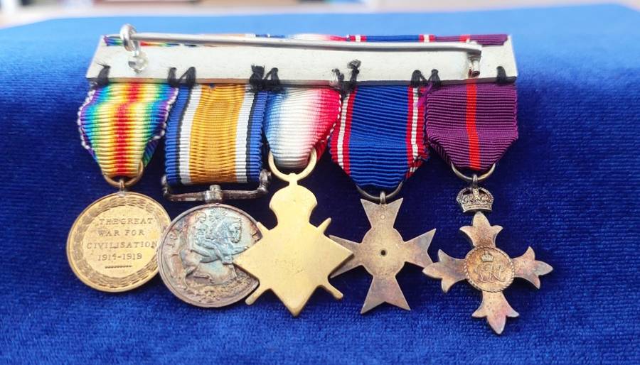 - Excellent Scrace Miniature Group CBE & CVO Also Three A Great War Medals (WW1) Group of 5 -