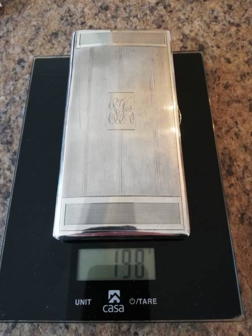 Large Hallmarked Silver Cigarette Case