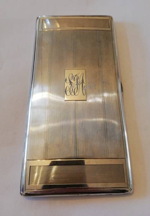 Large Hallmarked Silver Cigarette Case
