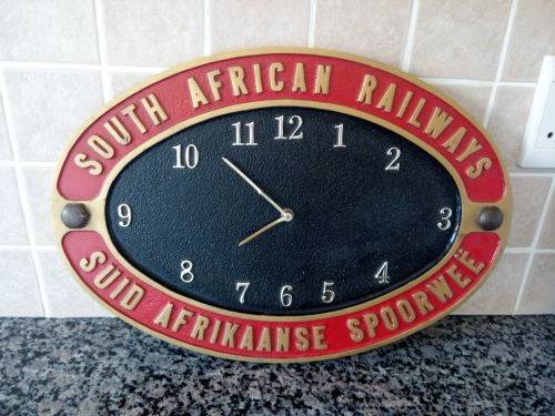 South African Railways cast iron sign