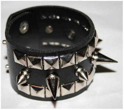 GOTHIC SPIKED CUFF BRACELET...OUCH!....