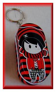 EMO/GOTH STYLE KEYCHAIN WITH  "STASH TIN" -  DESIGN 3!
