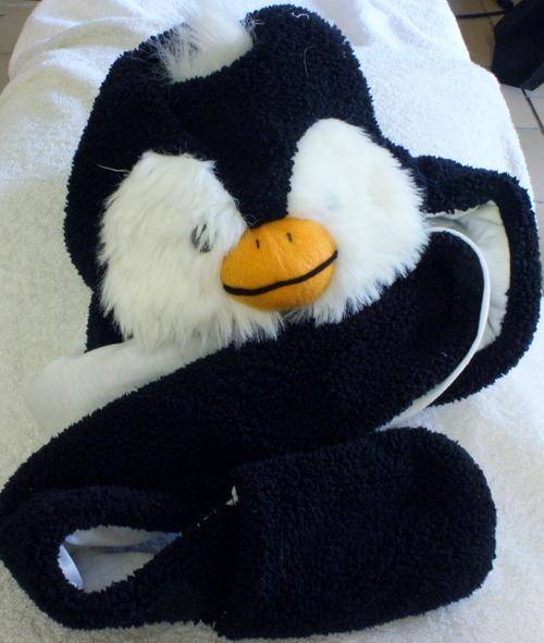 Bargain!! Cute Penguin Beanie/scarf/gloves all-in-1!!