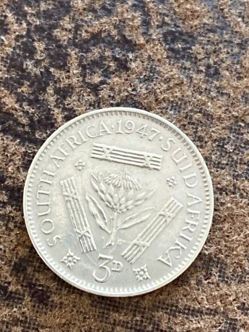 1947 Silver 80% Tickey - Good Lustre - See Photographs