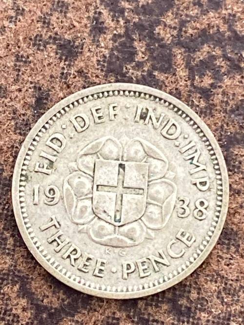 1938 Silver Three Pence