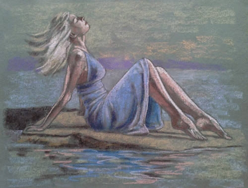 On the Rocks, pastel artwork by Danie Cronje, unframed