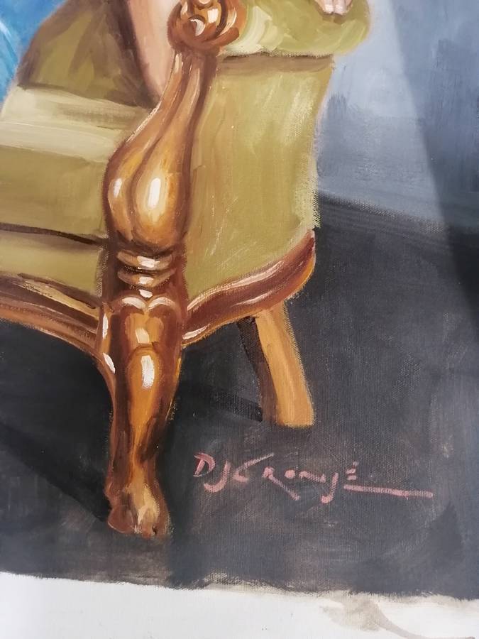 Leisure, oil painting by Danie Cronje on canvas roll, unframed
