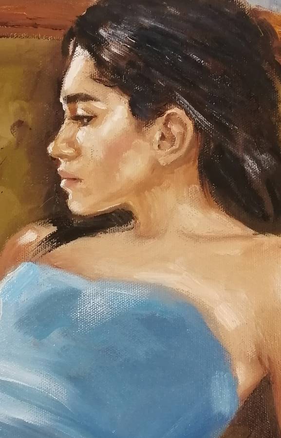 Leisure, oil painting by Danie Cronje on canvas roll, unframed