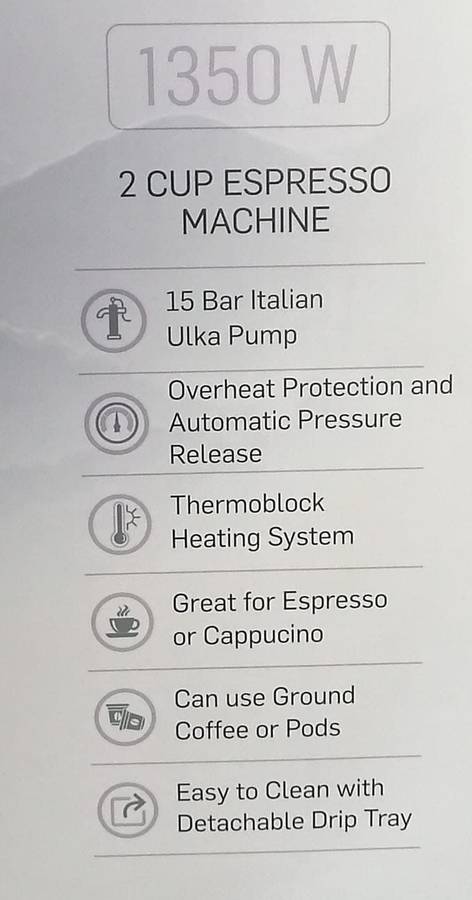 Eiger Expresso coffee machine, like new, used only 5 times