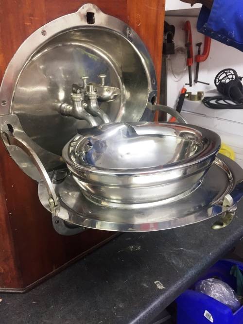 South African Railways Corridor wash basin complete