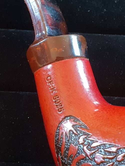 ChangFeng smoking pipe CF8025 solid engraved wood and resin