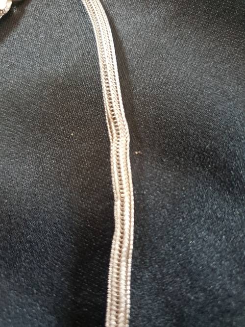 18ct genuine white gold Tubular woven necklace