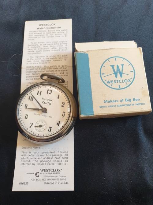 Westclock Zobo pocket watch with original box