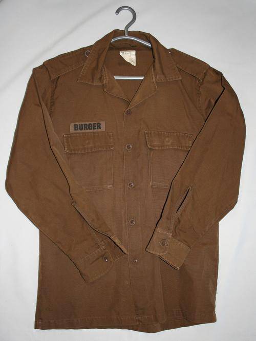 SADF NUTRIA BROWN SHIRT--SIZE : SMALL -- AS USED IN BUSH WAR