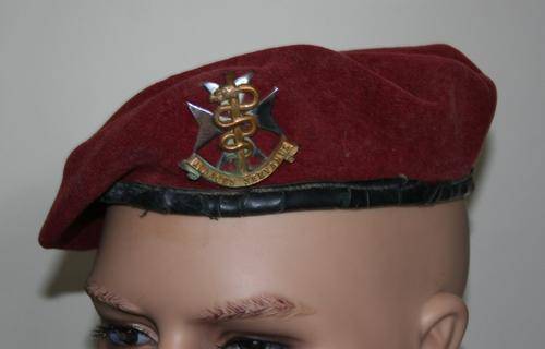 SADF, MEDICAL CORPS BERET WITH BADGE -- BUSH WAR ERA