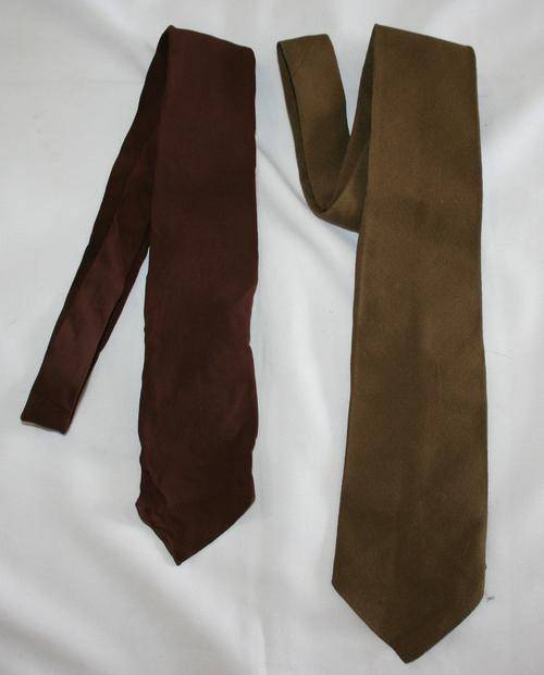 SADF -- ARMY 2X STEP-OUT DRESS UNIFORM TIES, EARLY TYPE-- BUSH WAR ERA