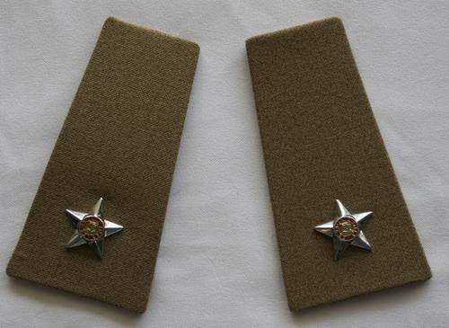 SADF -- 2nd LIEUTENANT RANK BOARDS- STEP-OUT DRESS UNIFORM -- BUSH WAR ERA