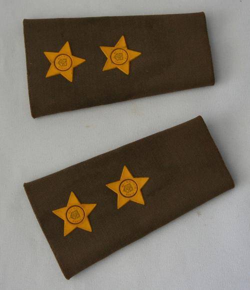 SADF -- LIEUTENANT, NUTRIA RUBBER RANK EPAULETTES-- BUSH WAR ERA